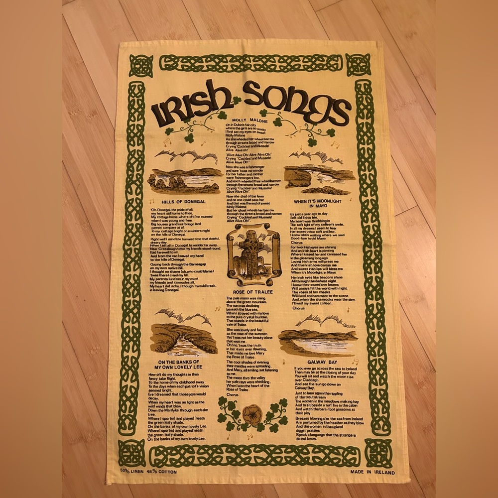 Irish Songs Tea towel